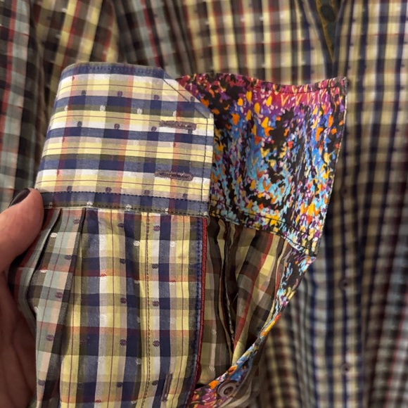 Robert Graham Multicolor Checkered Button Down Shirt - Picture 4 of 5